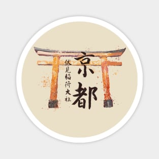 Kyoto Fushimi Inari Shrine design Magnet